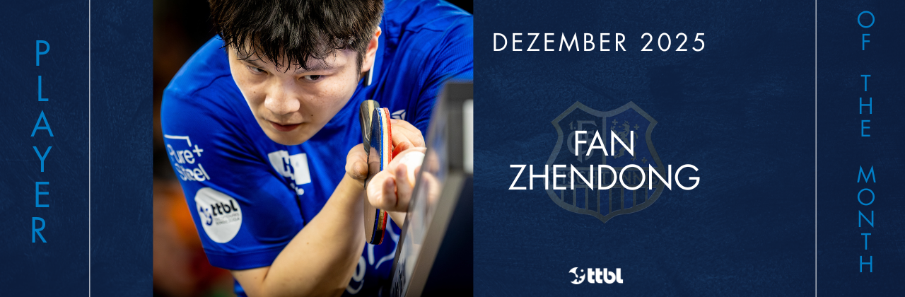 TTBL Player of the Month for December: Fan Zhendong (1. FC Saarbrücken-TT)